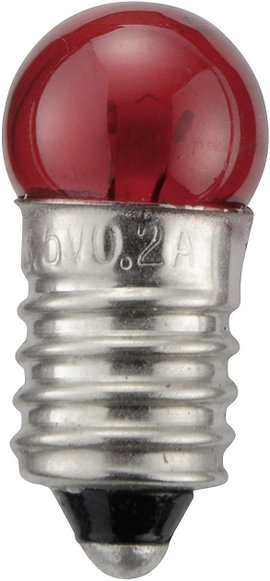 Gömbizzó 3,5V 0,2A E10 piros
