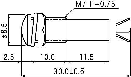 Standard jelzőlámpa, B-405, 24V, BLAU 2. kép