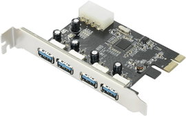 4 portos USB 3.0 kontroller kártya PCI, Renkforce