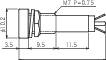 Standard jelzőlámpa, B-406, 12V, piros 2. kép