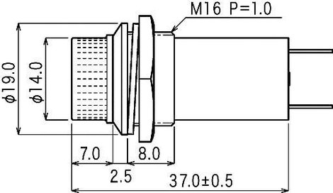 Jelzőlámpa, B-114, 12V, átlátszó 2. kép