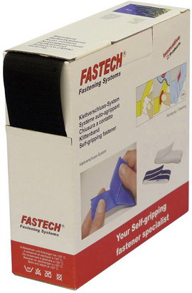 Tépőzár Felvarrható Horgos fél (H x Sz) 10 m x 50 mm Fekete Fastech B50-STD-H-999910 10 m