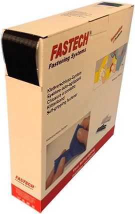 Tépőzár Felragasztható Mikrohorgok (H x Sz) 25 m x 50 mm Fekete Fastech B50-SK-ETN32CB25 25 m