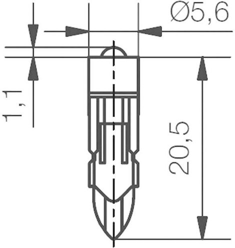 Fehér LED jelzőfény (jelzőlámpa helyettesítő) Signal Construct MEDK5564 Fehér Üzemi feszültség 24 V/ 2. kép