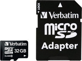 mikro SDHC kártya 32 GB Verbatim MICRO SDHC 32GB CL 10 ADAP Class 10 SD adapterrel