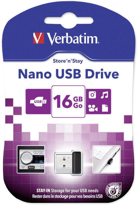 USB stick 16 GB Verbatim Store n Stay Nano Fekete 97464 USB 2.0 4. kép