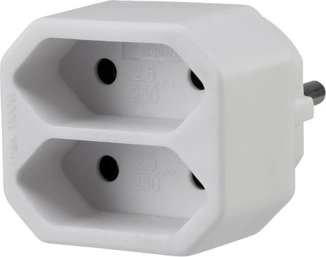 Basetech 1596298 Dugalj elosztó 1 db Fehér 2. kép