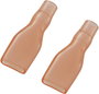 TRU COMPONENTS 735596 Szigetelő hüvely Piros 1 db bélyegkép