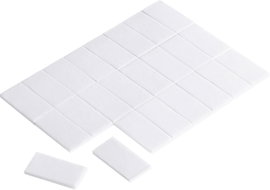 Kétoldalas ragasztólap TRU COMPONENTS Fehér (H x Sz) 25 mm x 13 mm Tartalom: 24 db