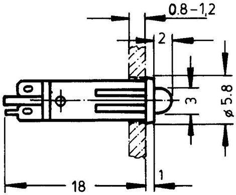 RAFI LED-es jelző fényforrások, zöld (átlátszó), 24-28 V, 8-12 mA, 1.69.508.810/0000 2. kép