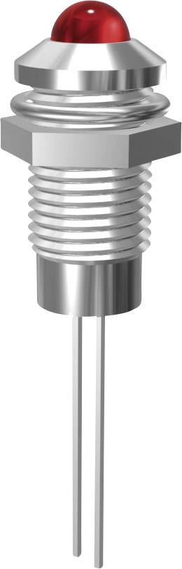Króm LED jelzőlámpa sárga 5mm