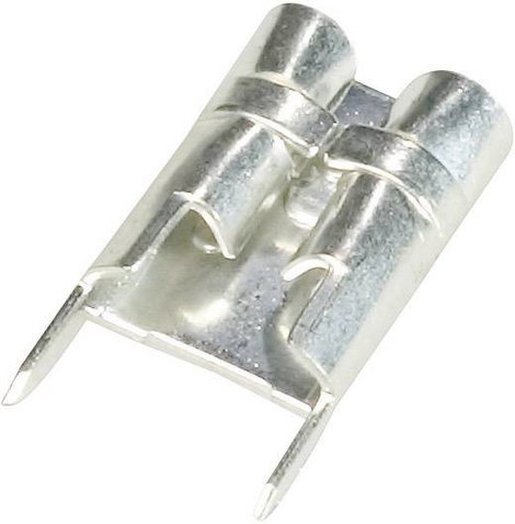 Nyákba forrasztható lapos csúszósaru hüvely 2,8 x 0,8 mm, szigeteletlen, fém, Vogt Verbindungstechni