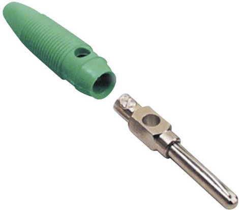 BKL Electronic csavaros banándugó, egyenes, Ø 4 mm, zöld, 072152-P