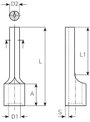 Krimpelhető stift kábelsaru 0,5 - 1 mm², Ø 1,9 mm, hossz: 10 mm, szigeteletlen, Vogt Verbindungstech 2. bélyegkép