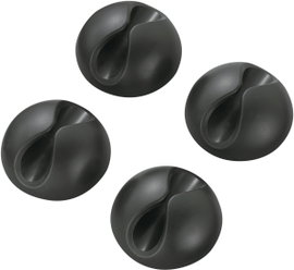 Öntapadós kábelrögzítő, fekete, 4 db, Tru Components