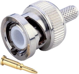 BKL Electronic 0401250 0401250 BNC csatlakozó Dugó, egyenes 50 Ω 1 db