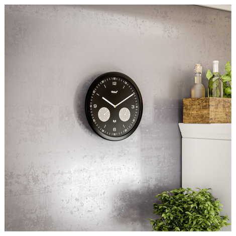Mebus 52825 Rádiójel vezérlésű Falióra 260 mm x 42 mm Fekete 6. kép