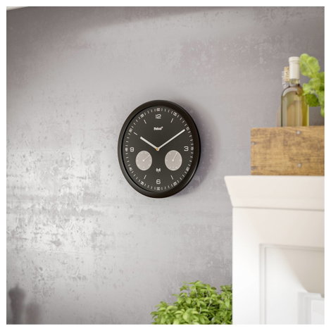 Mebus 52825 Rádiójel vezérlésű Falióra 260 mm x 42 mm Fekete 7. kép