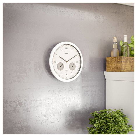 Mebus 52826 Rádiójel vezérlésű Falióra 260 mm x 42 mm Fehér 6. kép