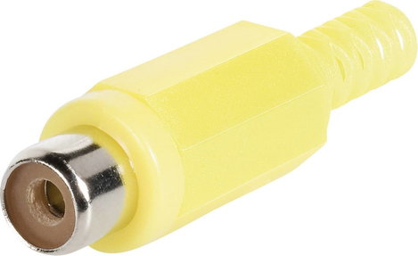 BKL Electronic 1108012/T RCA csatlakozó Alj, egyenes Pólusszám: 2 Sárga 1 db