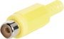 BKL Electronic 1108012/T RCA csatlakozó Alj, egyenes Pólusszám: 2 Sárga 1 db bélyegkép