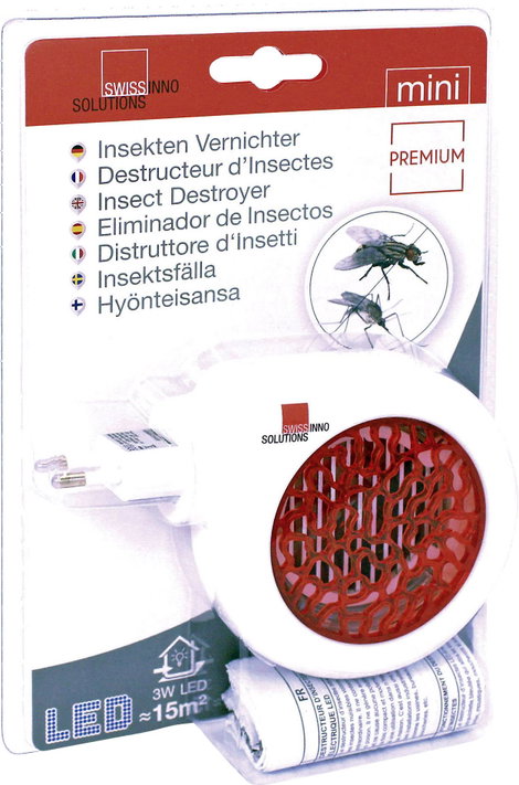 UV szúnyogfogó 3 W 145 x 35 x 100 mm fehér/piros Swissinno Premium Mini 3W 1 243 001 3. kép