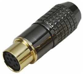 Mini DIN aljzat aranyozott 4 pólusú BKL Electronic 0204023