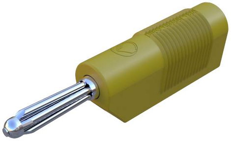 SKS Hirschmann banándugó, csavaros, Ø 4 mm, 30 A, sárga, 930729103