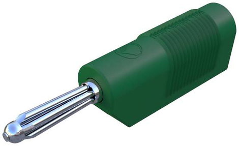 SKS Hirschmann banándugó, csavaros, Ø 4 mm, 30 A, zöld, 930729104