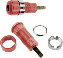 Beépíthető hüvely 2 mm,SLB2-F2,8 piros