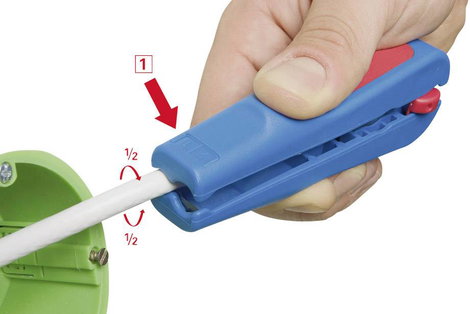 Koax kábel csupaszoló, blankoló 4.8/7.5 mm WEICON TOOLS Combi-Coax No.3 2. kép