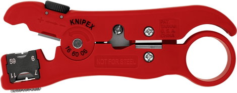 Koax kábel csupaszoló, blankoló RG59, RG6, RG7, RG11 Knipex 16 60 06 SB 3. kép