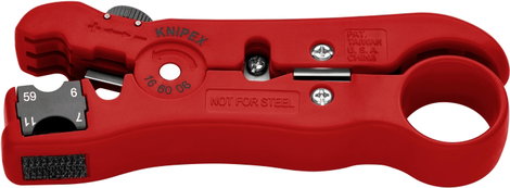 Koax kábel csupaszoló, blankoló RG59, RG6, RG7, RG11 Knipex 16 60 06 SB 4. kép