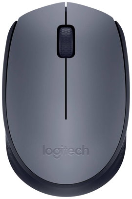 Vezeték nélküli USB-s optikai egér, lapos kivitelű szürke fekete színű Logitech M170 910-004642