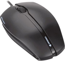 Vezetékes USB-s optikai egér, lapos kivitelű, fekete színű CHERRY Gentix JM-0300-2