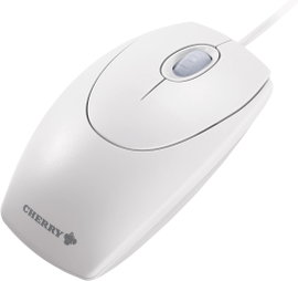 Vezetékes USB-s optikai egér, lapos kivitelű, világos szürke CHERRY Wheelmouse M-5400