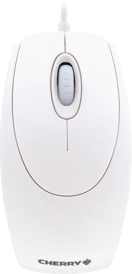 Vezetékes USB-s optikai egér, lapos kivitelű, fehér CHERRY Wheelmouse M-5400-0