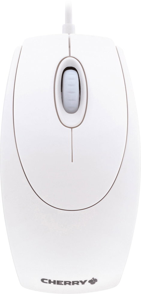 Vezetékes USB-s optikai egér, lapos kivitelű, fehér CHERRY Wheelmouse M-5400-0