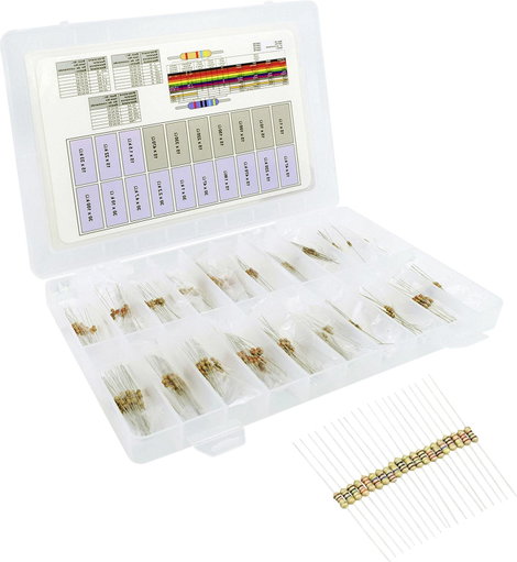 Szénréteg ellenállás készlet, 390 db, Tru Components