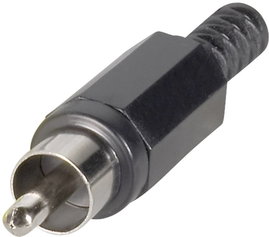 BKL Electronic 072138/T RCA csatlakozó Dugó, egyenes Pólusszám: 2 Piros 1 db