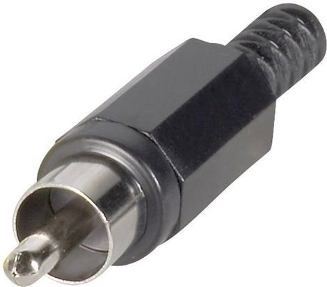 BKL Electronic 072138/T RCA csatlakozó Dugó, egyenes Pólusszám: 2 Piros 1 db