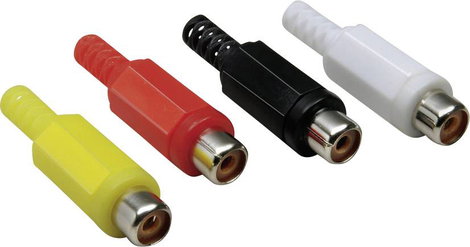 RCA csatlakozó, fekete