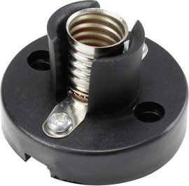 Izzófoglalat E10 12 V, műanyag, fekete, Tru Components 794961