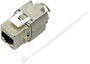 RJ45 csatlakozó aljzat, CAT6a, egyenes, fém, TRU COMPONENTS 1515266 bélyegkép