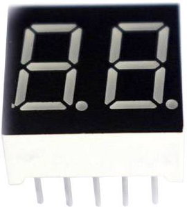 7 szegmenses kijelző, kék, 10,2 mm 3,2 V, számjegy: 2, TRU COMPONENTS