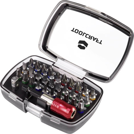 Színkódos BIT készlet, mágneses bittartóval 5 féle csavarfejjel 1/4 (6.3 mm) Toolcraft 1613599