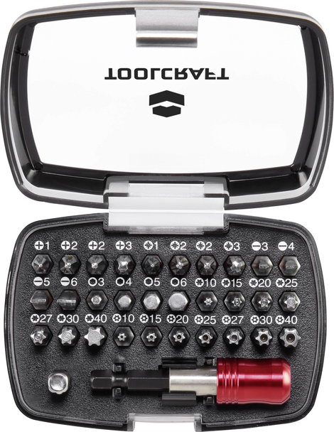 Színkódos BIT készlet, mágneses bittartóval 5 féle csavarfejjel 1/4 (6.3 mm) Toolcraft 1613599 5. kép
