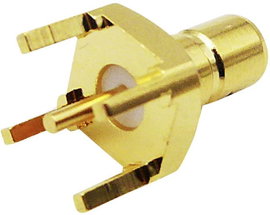 Beépíthető SMB aljzat, függőleges 50 Ω, TRU COMPONENTS 1493144