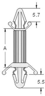 Paneltartó, poliamid, 4,8 mm, TRU COMPONENTS TC-CS-0305203 2. kép
