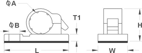 Öntapadós kábelrögzítő, fekete, TRU COMPONENTS 1593030 TC-12JR-S203 2. kép